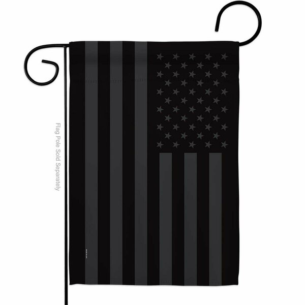 Guarderia 13 x 18.5 in. All Black America USA Historic Vertical Garden Flag with Double-Sided GU3953757